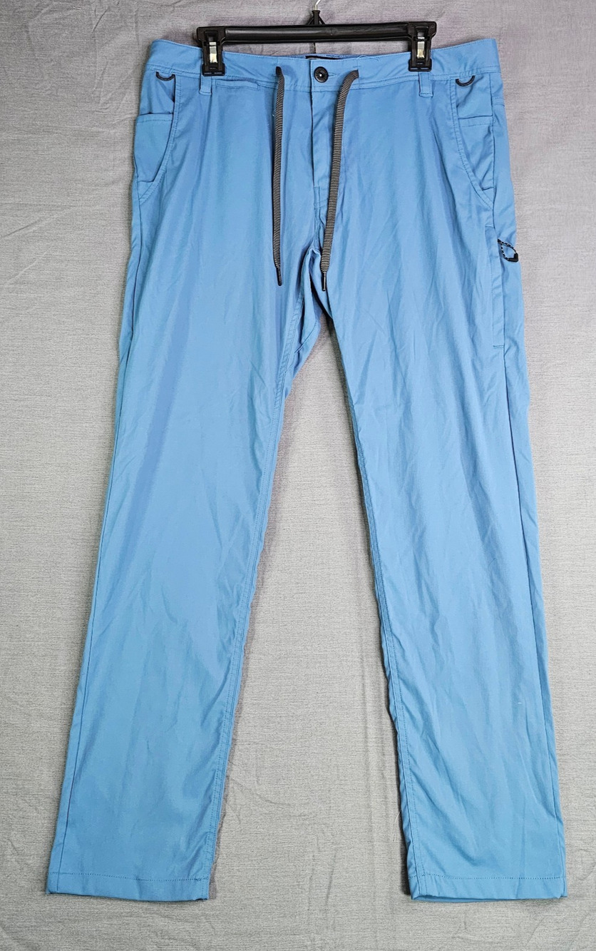 686 Everywhere Pants Blue Slim Fit Straight Drawstring Men's 32W x 32L